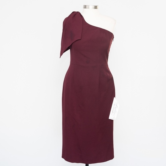 Dress The Population. Tiffany One-Shoulder Midi Dress. - Picture 2 of 11